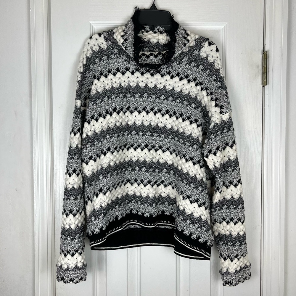 Beate Heymann Street Couture Textured Mock Turtleneck Sweater